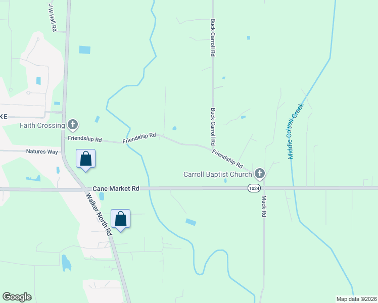map of restaurants, bars, coffee shops, grocery stores, and more near 13646 Friendship Road in Walker