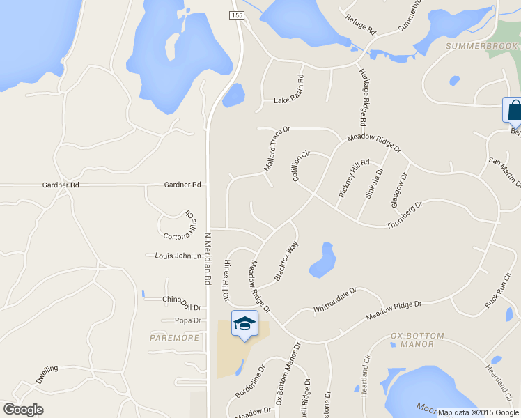 map of restaurants, bars, coffee shops, grocery stores, and more near 6317 Coach House Court in Tallahassee