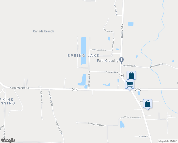 map of restaurants, bars, coffee shops, grocery stores, and more near 34101 Spring Lake Drive in Walker