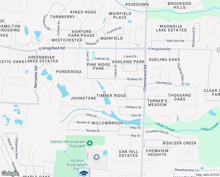 map of restaurants, bars, coffee shops, grocery stores, and more near 517 Timber Ridge Drive in Pensacola
