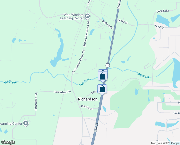 map of restaurants, bars, coffee shops, grocery stores, and more near 40-42 Mill Creek Drive in Carriere