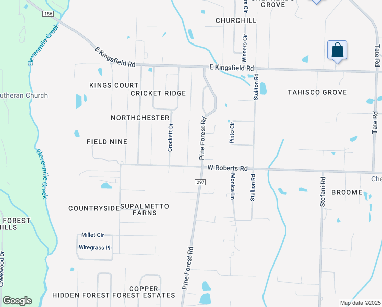 map of restaurants, bars, coffee shops, grocery stores, and more near 2586 Fiddlers Circle in Gonzalez