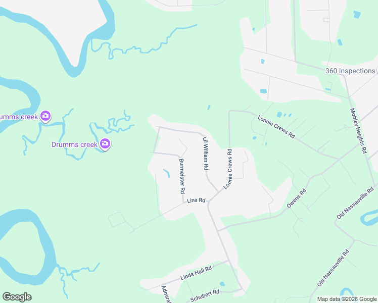 map of restaurants, bars, coffee shops, grocery stores, and more near 85214 Burmeister Road in Fernandina Beach