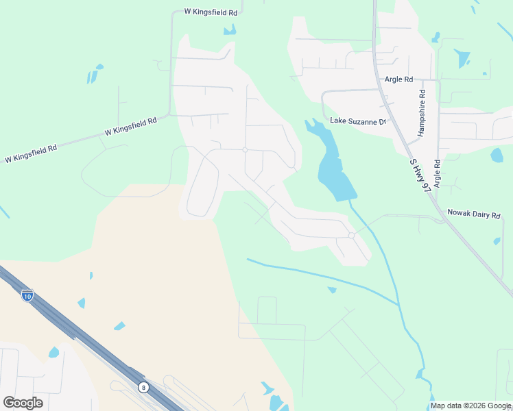 map of restaurants, bars, coffee shops, grocery stores, and more near 2111 Racer Lane in Cantonment