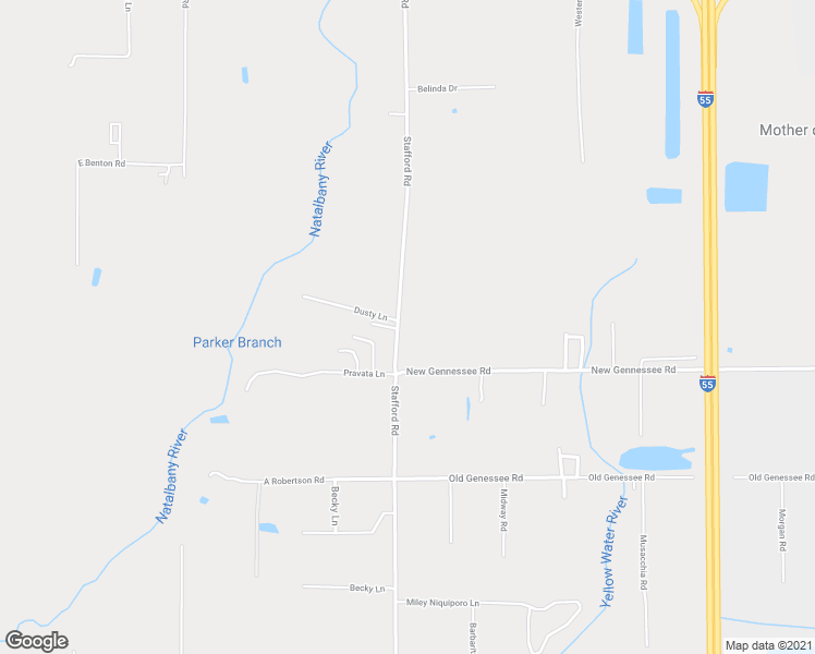 map of restaurants, bars, coffee shops, grocery stores, and more near 49056 Stafford Road in Tickfaw