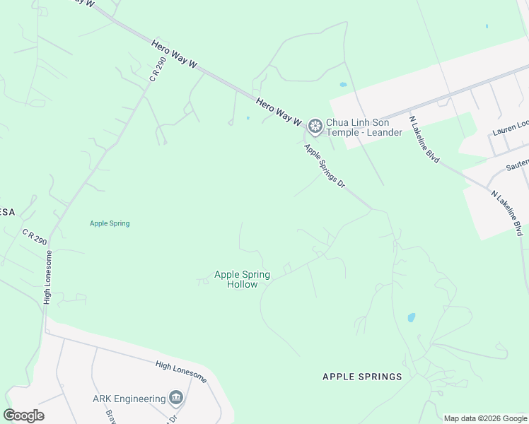 map of restaurants, bars, coffee shops, grocery stores, and more near 15400 Apple Springs Circle in Leander