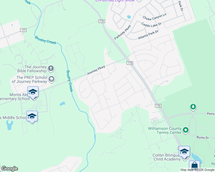 map of restaurants, bars, coffee shops, grocery stores, and more near 2429 Echo Park Drive in Leander