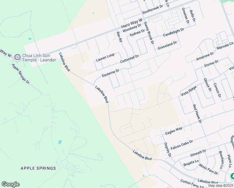 map of restaurants, bars, coffee shops, grocery stores, and more near 2312 Cottontail Dr in Leander
