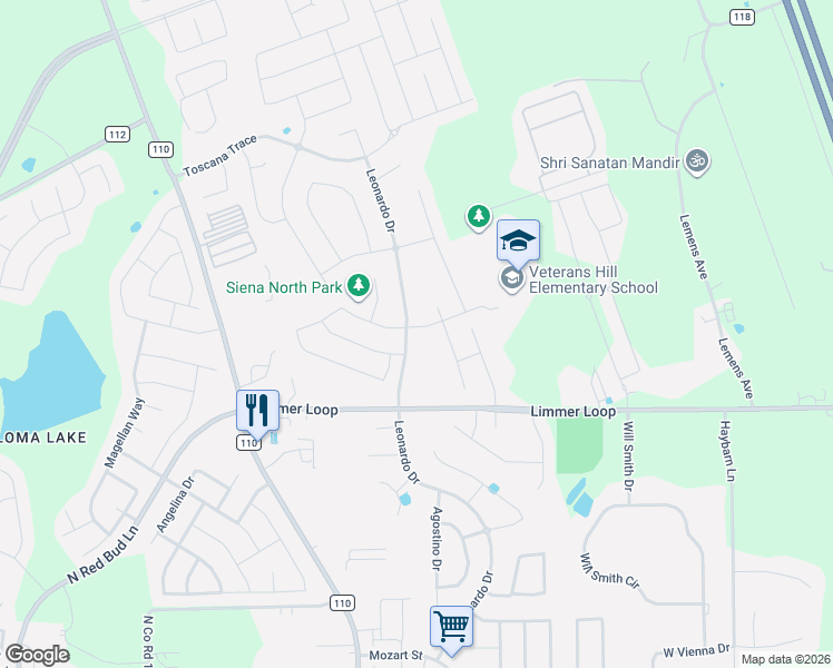 map of restaurants, bars, coffee shops, grocery stores, and more near 6913 Leonardo Drive in Round Rock