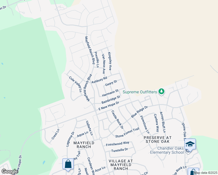 map of restaurants, bars, coffee shops, grocery stores, and more near 4016 Darryl Street in Round Rock
