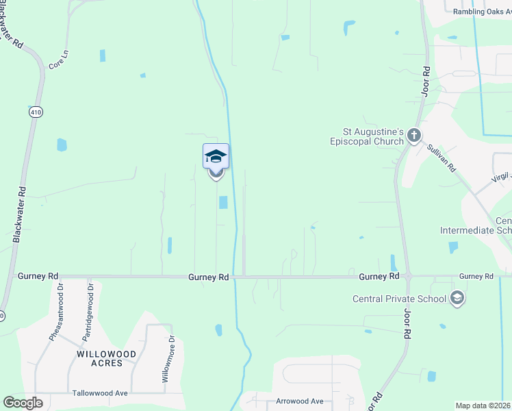 map of restaurants, bars, coffee shops, grocery stores, and more near 11717 Gurney Road in Baker