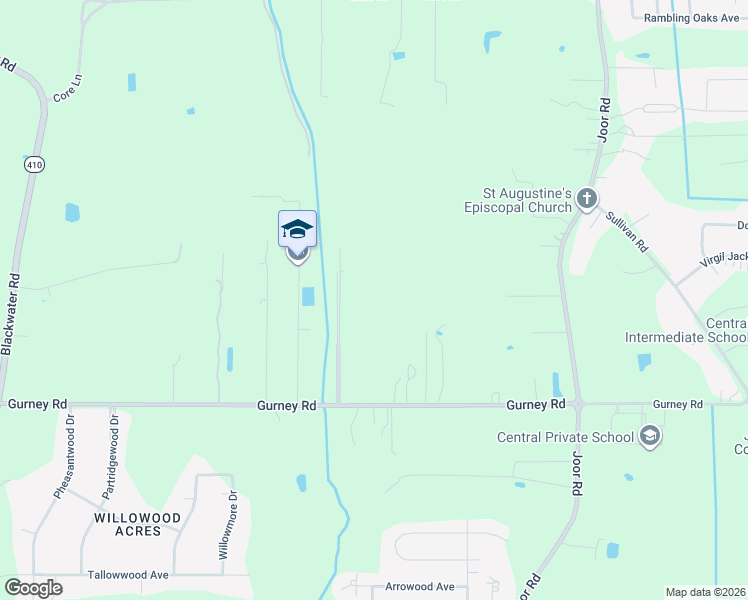 map of restaurants, bars, coffee shops, grocery stores, and more near 11717 Gurney Road in Baker