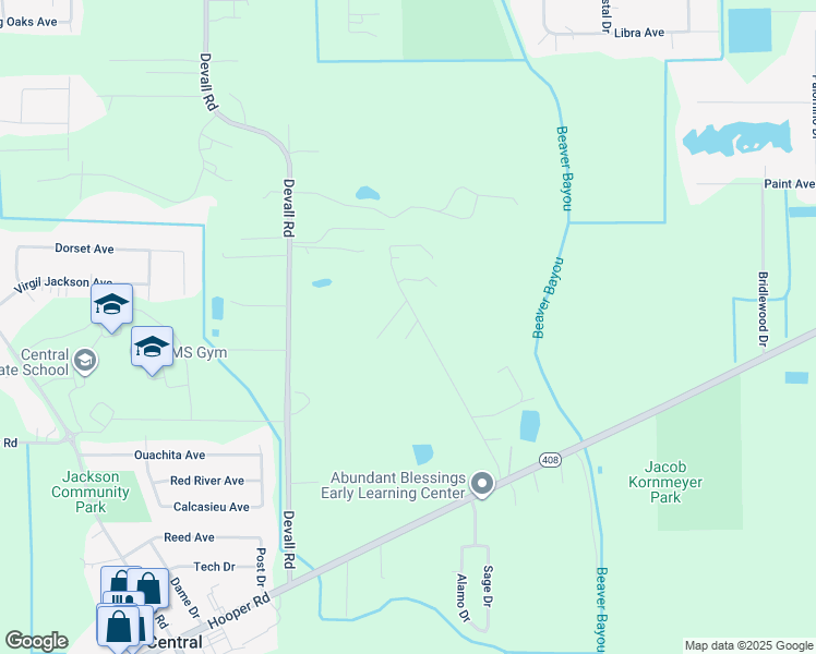 map of restaurants, bars, coffee shops, grocery stores, and more near 12610 Roundsaville Road in Baton Rouge