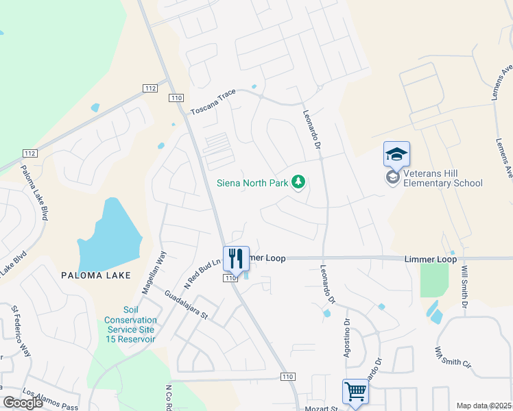 map of restaurants, bars, coffee shops, grocery stores, and more near 5732 Corsica Loop in Round Rock