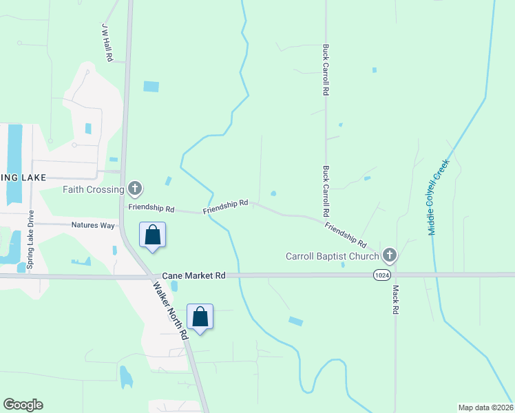 map of restaurants, bars, coffee shops, grocery stores, and more near 13646 Friendship Road in Walker