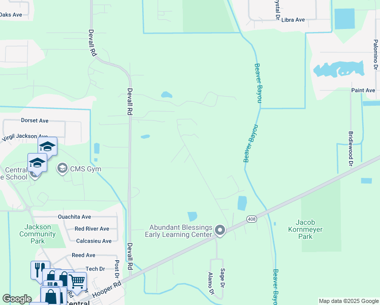 map of restaurants, bars, coffee shops, grocery stores, and more near 12610 Roundsaville Road in Baton Rouge