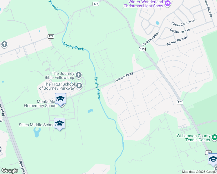 map of restaurants, bars, coffee shops, grocery stores, and more near 2317 Millbrook Loop in Leander