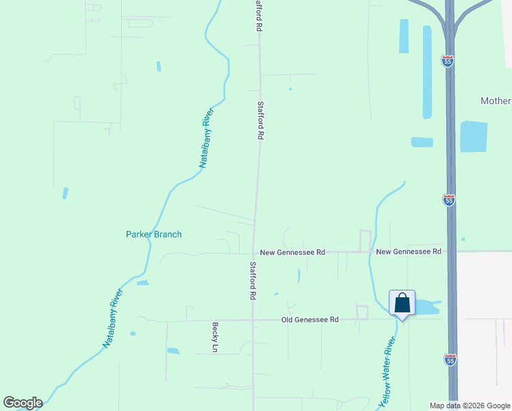 map of restaurants, bars, coffee shops, grocery stores, and more near 49068 Stafford Road in Tickfaw