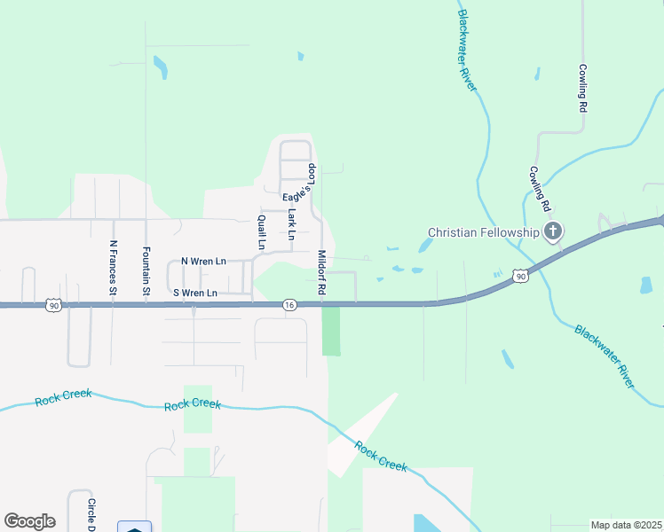 map of restaurants, bars, coffee shops, grocery stores, and more near 20021 Eagle Lane in Robertsdale