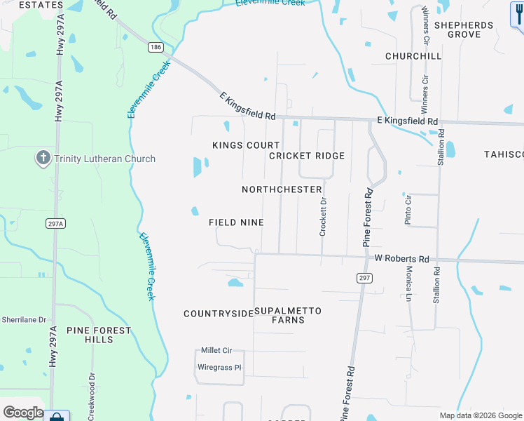 map of restaurants, bars, coffee shops, grocery stores, and more near 2491 Ryale Road in Cantonment