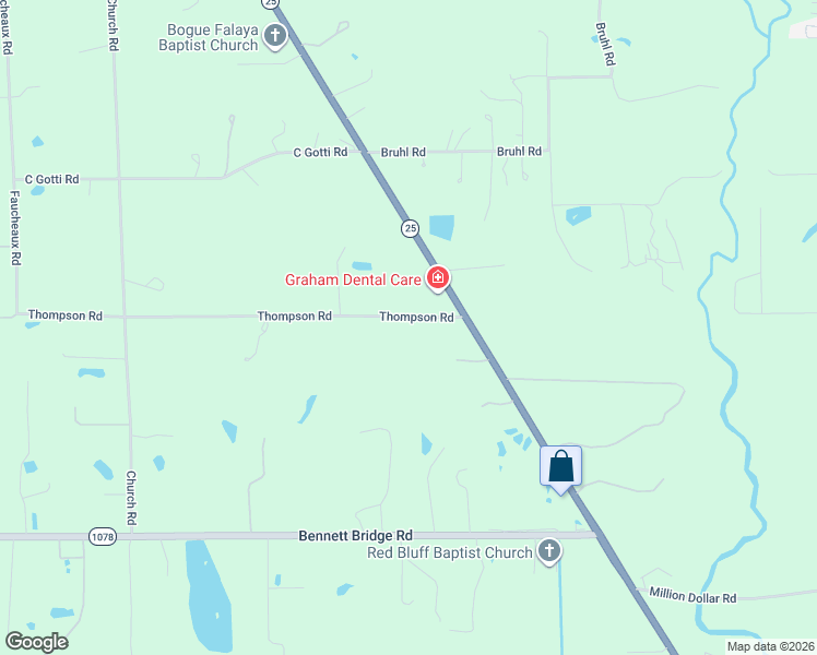 map of restaurants, bars, coffee shops, grocery stores, and more near 15086 Thompson Rd in Folsom