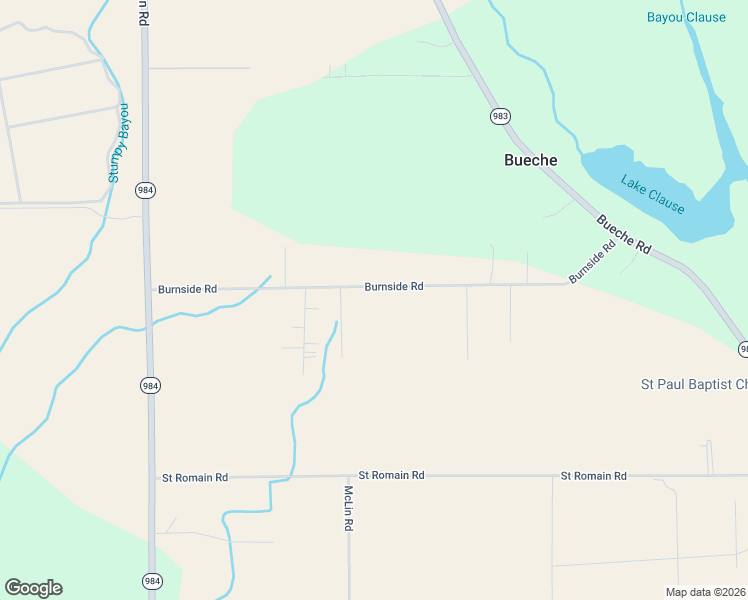 map of restaurants, bars, coffee shops, grocery stores, and more near 9517 Burnside Road in Bueche