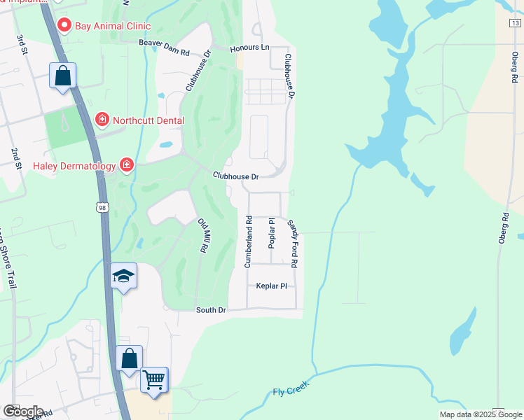 map of restaurants, bars, coffee shops, grocery stores, and more near 103 Sandy Ford Road in Fairhope