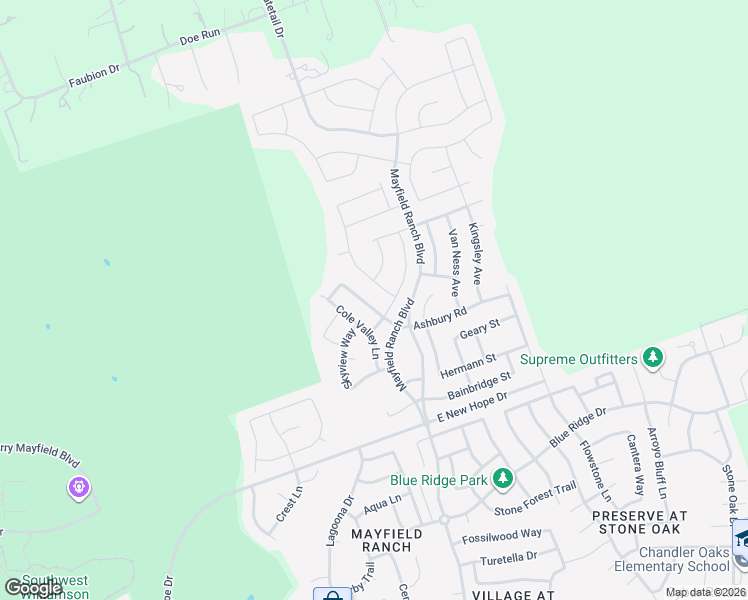 map of restaurants, bars, coffee shops, grocery stores, and more near 3813 Stanyan Drive in Round Rock