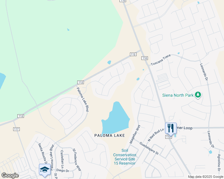 map of restaurants, bars, coffee shops, grocery stores, and more near 3395 Vasquez Place in Round Rock