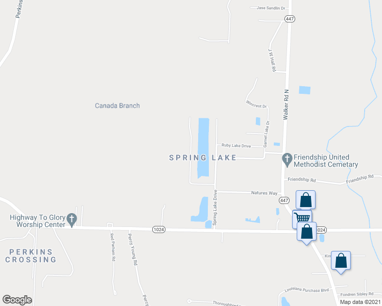 map of restaurants, bars, coffee shops, grocery stores, and more near Fountain View Drive in Walker