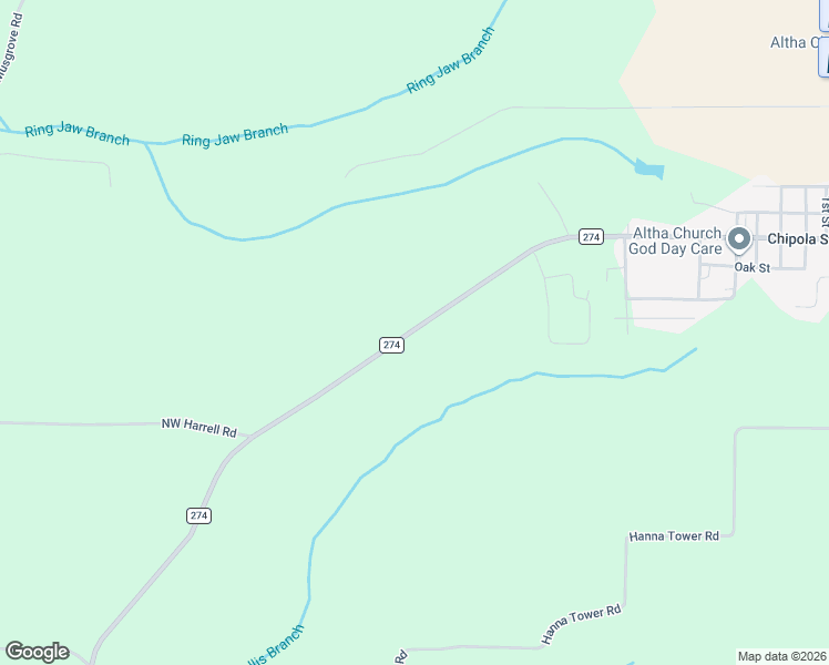 map of restaurants, bars, coffee shops, grocery stores, and more near 14730 County Road 274 in Altha