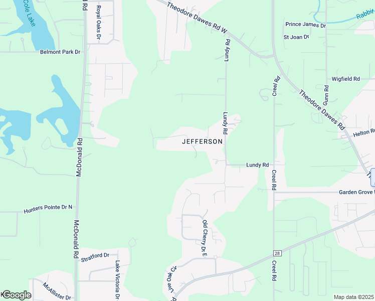 map of restaurants, bars, coffee shops, grocery stores, and more near 5944 Harmon Lane in Theodore