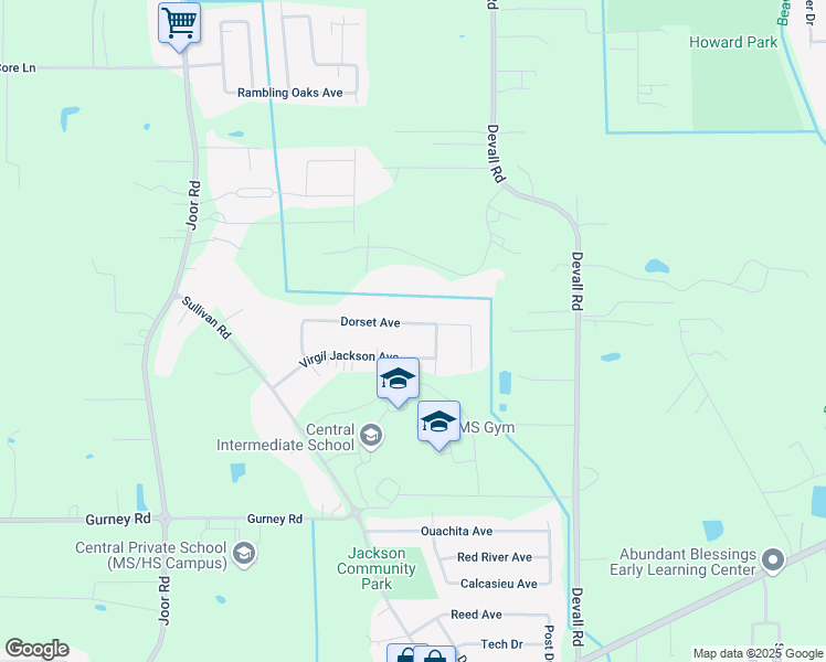map of restaurants, bars, coffee shops, grocery stores, and more near 13322 Dorset Avenue in Baton Rouge