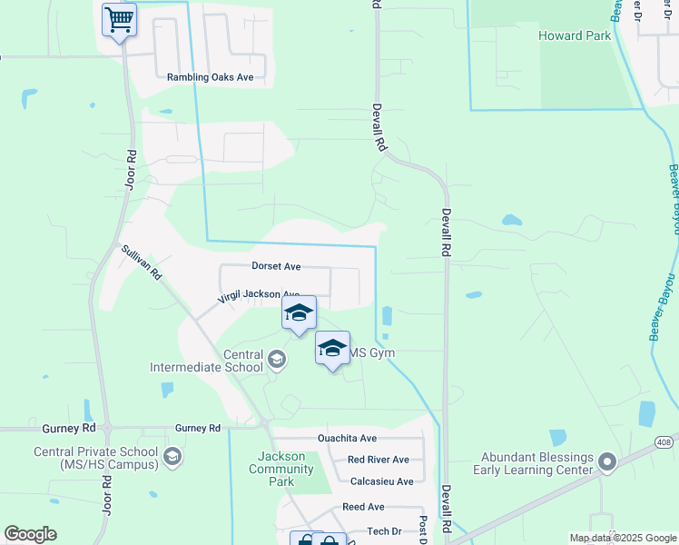 map of restaurants, bars, coffee shops, grocery stores, and more near 12844 Farnham Drive in Baton Rouge