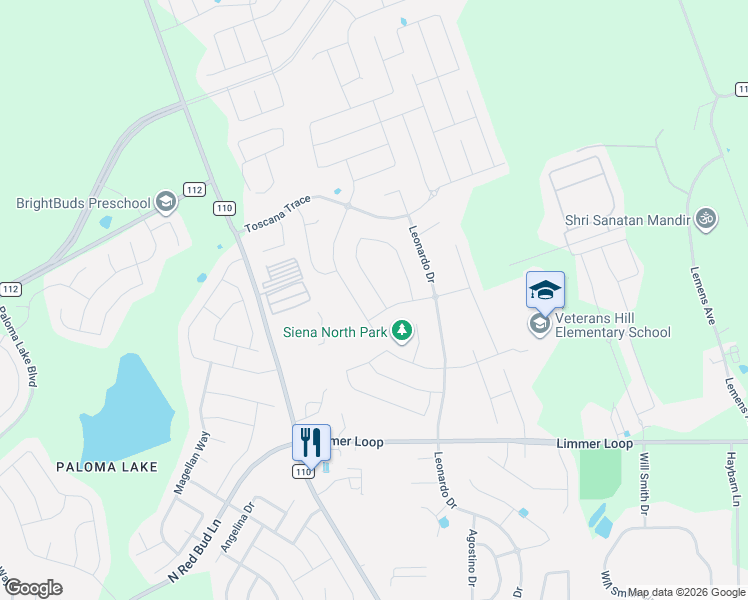 map of restaurants, bars, coffee shops, grocery stores, and more near 5817 Carrara Pass in Round Rock