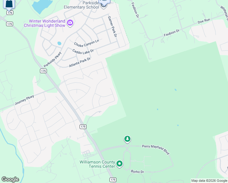 map of restaurants, bars, coffee shops, grocery stores, and more near 2512 Great Path in Leander