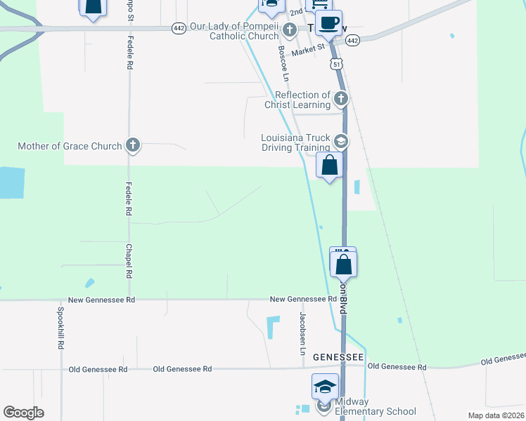 map of restaurants, bars, coffee shops, grocery stores, and more near 14218 Beagle Bend Road in Tickfaw