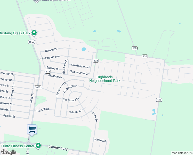 map of restaurants, bars, coffee shops, grocery stores, and more near 307 Bluejack Way in Hutto