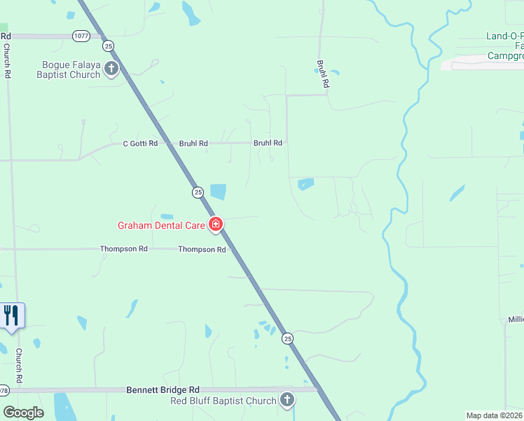 map of restaurants, bars, coffee shops, grocery stores, and more near 78386 Louisiana 25 in Folsom