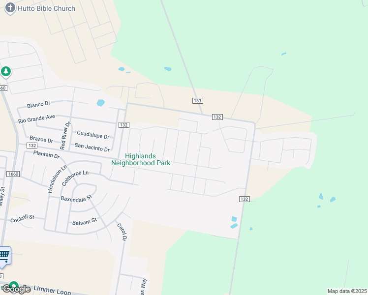 map of restaurants, bars, coffee shops, grocery stores, and more near 900 County Road 132 in Hutto