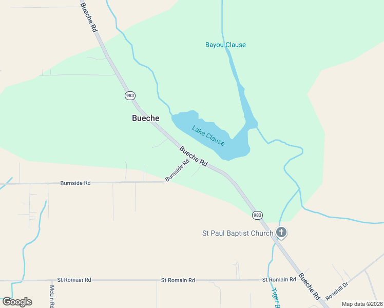 map of restaurants, bars, coffee shops, grocery stores, and more near 6949 Bueche Road in Bueche