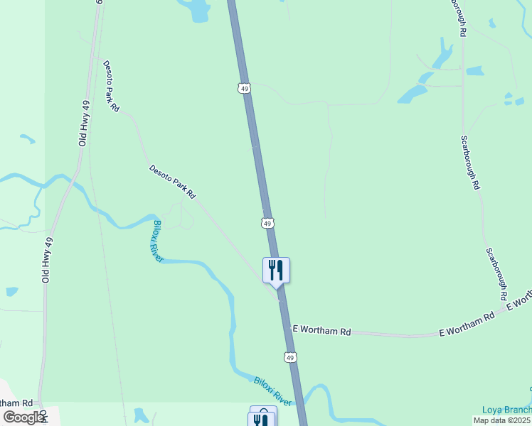 map of restaurants, bars, coffee shops, grocery stores, and more near 19887 U.S. 49 in Saucier