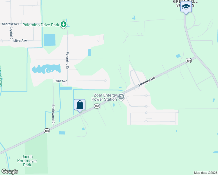 map of restaurants, bars, coffee shops, grocery stores, and more near 16767 Hooper Road in Central