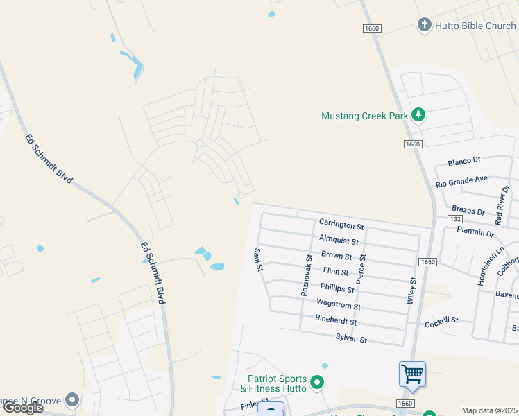 map of restaurants, bars, coffee shops, grocery stores, and more near 522 Carrington Street in Hutto