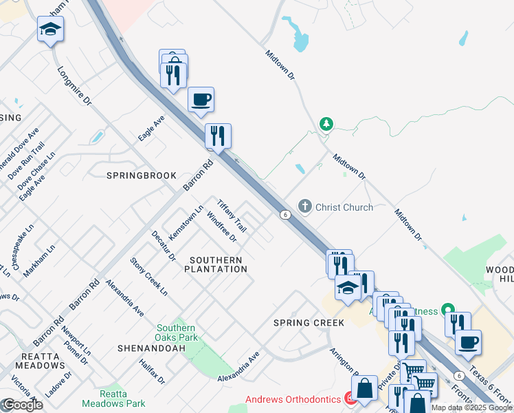 map of restaurants, bars, coffee shops, grocery stores, and more near 4180 Texas 6 Frontage Road in College Station