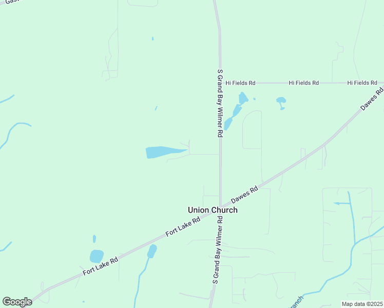 map of restaurants, bars, coffee shops, grocery stores, and more near Union Church Road in Mobile County