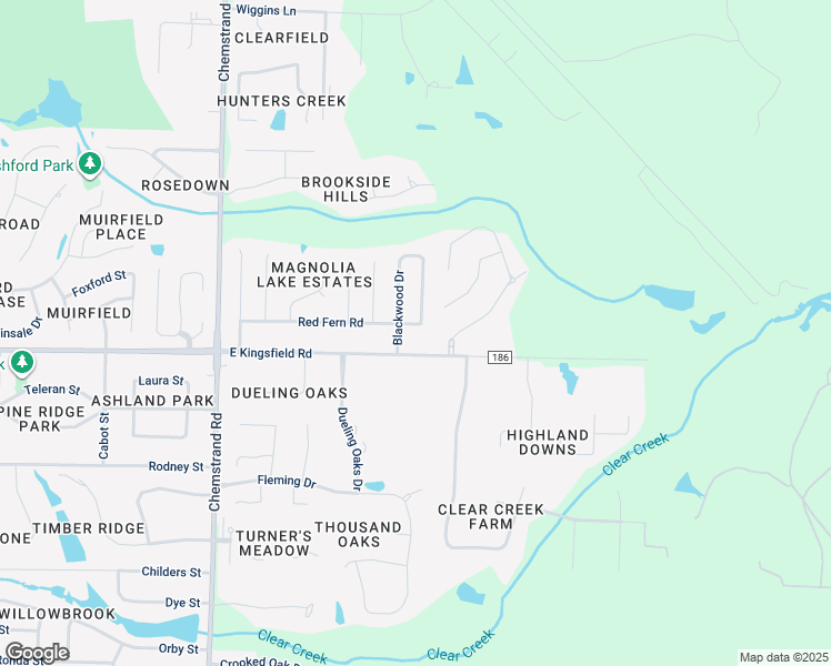 map of restaurants, bars, coffee shops, grocery stores, and more near 3095 Red Fern Road in Cantonment