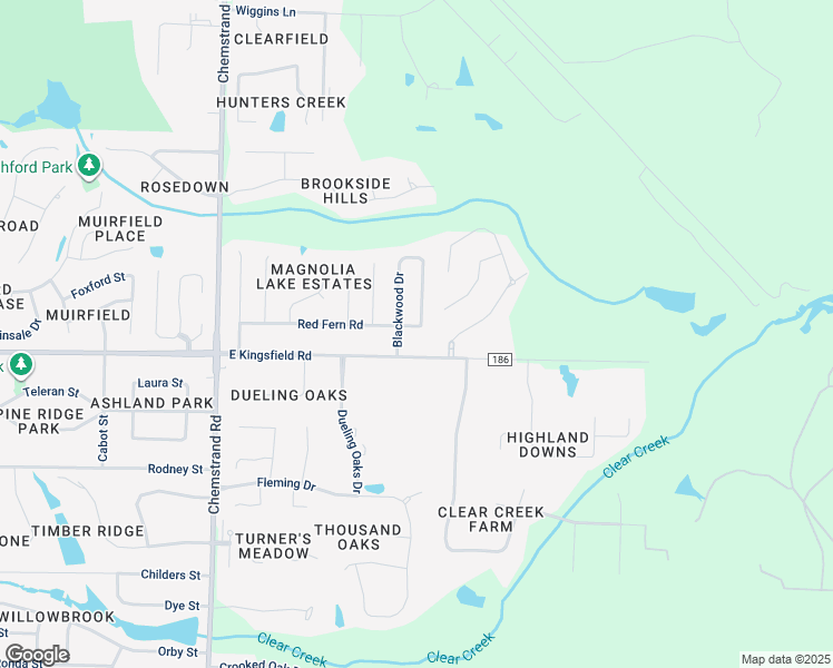 map of restaurants, bars, coffee shops, grocery stores, and more near 3095 Red Fern Road in Cantonment