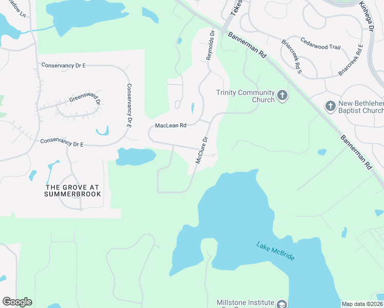 map of restaurants, bars, coffee shops, grocery stores, and more near 7779 McClure Drive in Tallahassee