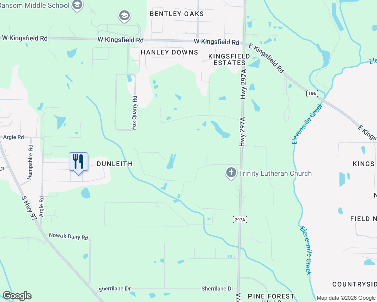 map of restaurants, bars, coffee shops, grocery stores, and more near 532 Ashley Road in Cantonment